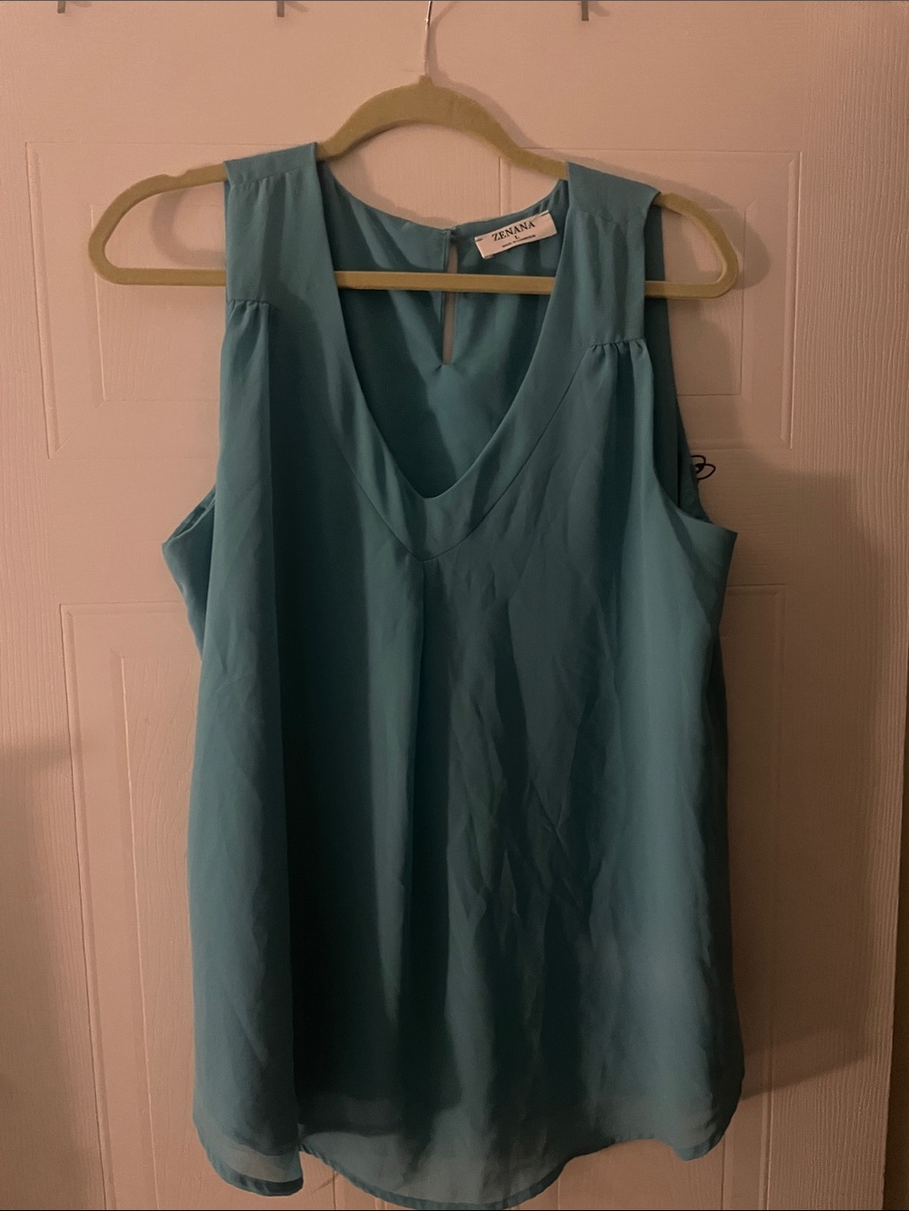 Zinc Teal V-Neck Sleeveless Camisole